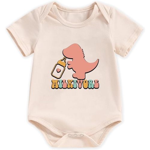 Newborn Infant Baby Boys Girls Bodysuit, Lap Shoulder Snap Closure Romper Reveal, Soft Cotton Announcement Gift