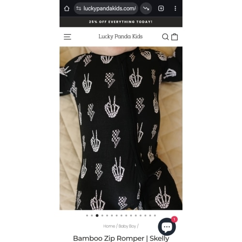 Bamboo Zip Romper | Skelly Vibes