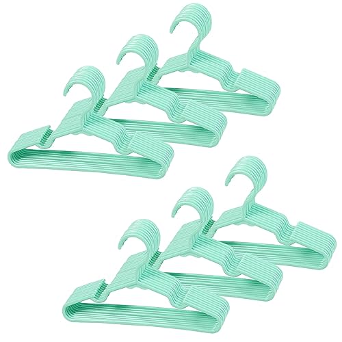60 Pack Green Baby Nursery Closet Hangers,Kids Plastic Hangers,Non-Slip Laundry Infant Pant & Coat Hangers for Newborn Clothes,Ultra-Thin Child Clothes Hangers for Girls Boys Toddler Kids