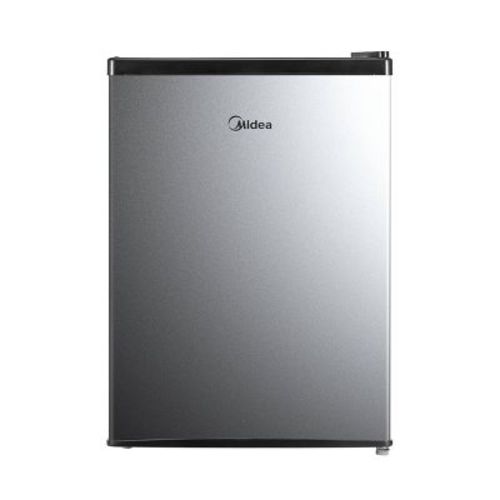 Midea 2.4 cu ft Compact Refrigerator: Energy Star Certified Dorm Fridge, Freestanding, Silver, Reversible Door