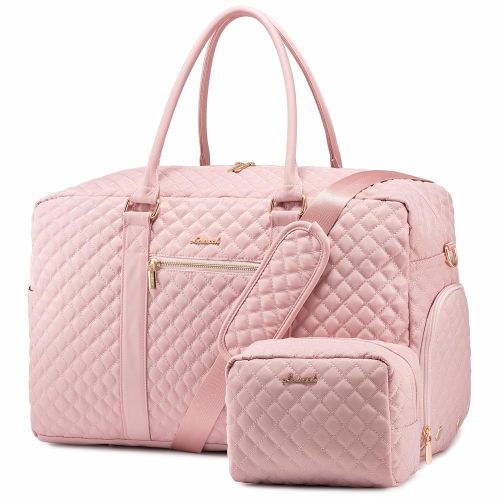LOVEVOOK Travel Duffle Bag, Weekender Bags for Women with Shoe Compartment, Carry on Overnignt Bag with Laptop Compartment, Yoga Gym Duffel Bag with Toiletry Bag, Hospital Bags for Labor and Delivery