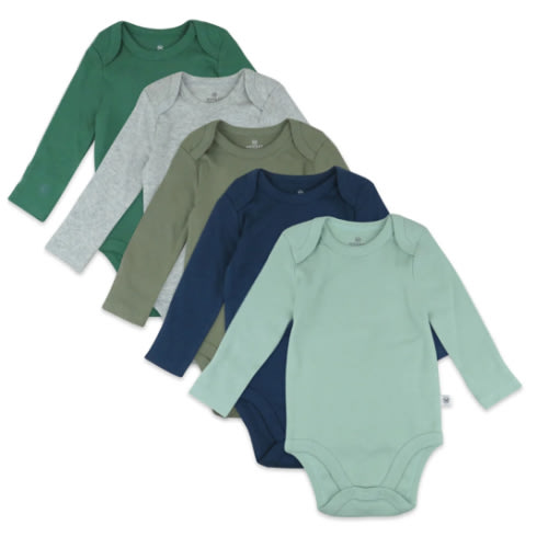 5-Pack Organic Cotton Long Sleeve Bodysuits | Honest Baby Clothing