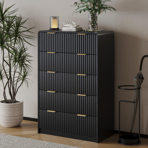 Ebern Designs 47.2” H 5-Drawer Dresser, Large Storage Chest Of Drawers For Bedroom, Living Room | Wayfair