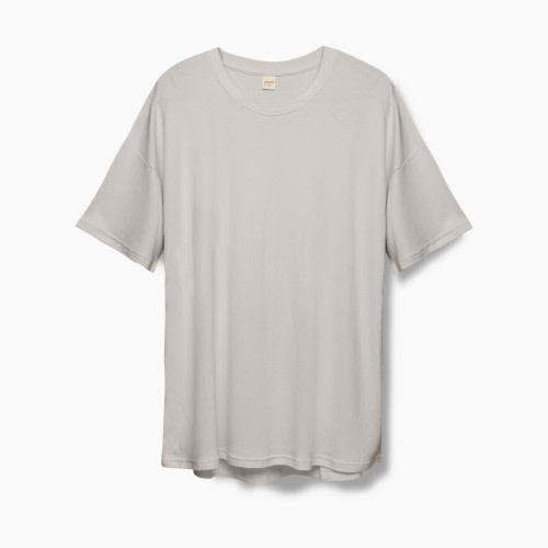 Goumi Kids Organic Womens Oversized T-Shirt - Stone, Xs/S