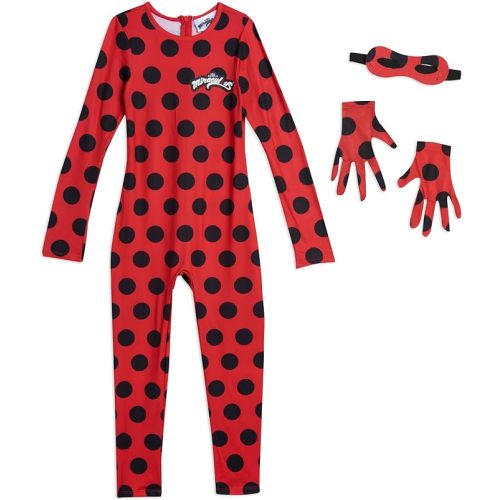 Miraculous Ladybug Girls' Cosplay One Piece Jumpsuit Set Toddler to Big Kid