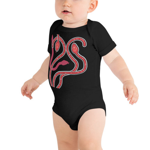 Pop Star concert outfit, red snakes, Baby onesie, Baby costume, short sleeve, not real sparkles