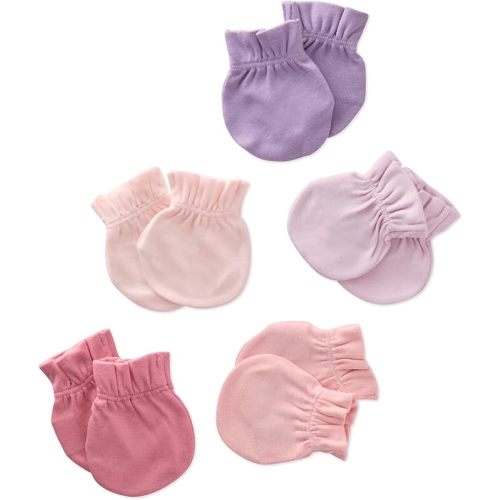 Morgan 5-Pack Baby Mittens 100% Organic Cotton No Scratch Mittens for Newborn Baby Boys & Girls​