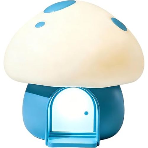 Mushroom Lamp Kids Night Light, Dimmable Rechargeable Silicone Touch Lamp