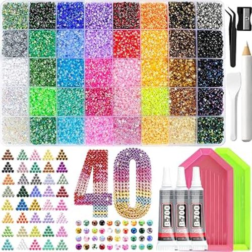 50000Pcs Resin Jelly Rhinestones for Bedazzling kit, 3mm Bedazzler Kits