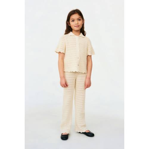 2-PIECE POINTELLE-KNIT COTTON SET