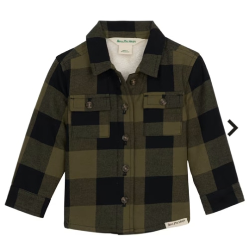 Bass Pro Shops Sherpa-Lined Flannel Long-Sleeve Button-Down Shirt for Babies