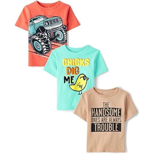 The Children's Place Baby Boys' Graphic T-Shirts (3-Pack)