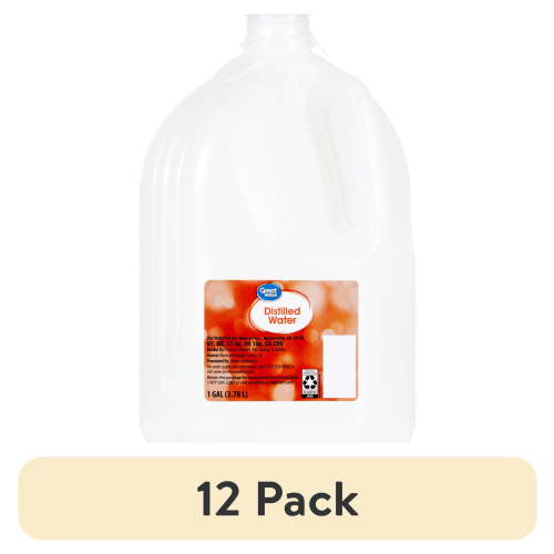 (12 pack) Great Value Distilled Water, 1 Gallon