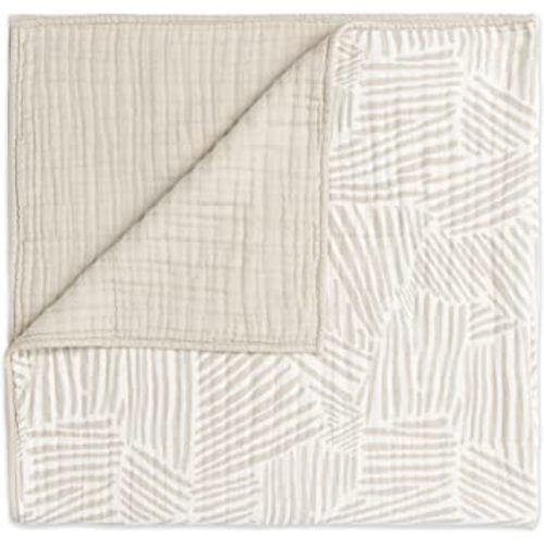 Babyletto 100% Organic Cotton Quilt, GOTS-Certified, 3-Layers of Ultra-Soft and Breathable Muslin - Oat Stripe