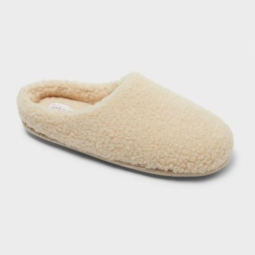 Women's Rhys Faux Shearling Scuff Slippers - Auden™ Cream M