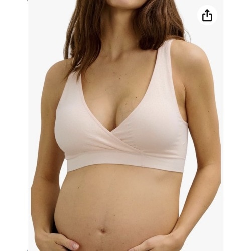 HATCH The Dream Feed Nursing & Sleep Bra, Stretchy & Wireless with Crossover Pull-Down Design for Breastfeeding