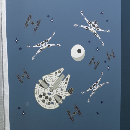 Star Wars Squadron X-Wing/Tie Fighter/Millennium Falcon Wall Decals – Lambs & Ivy