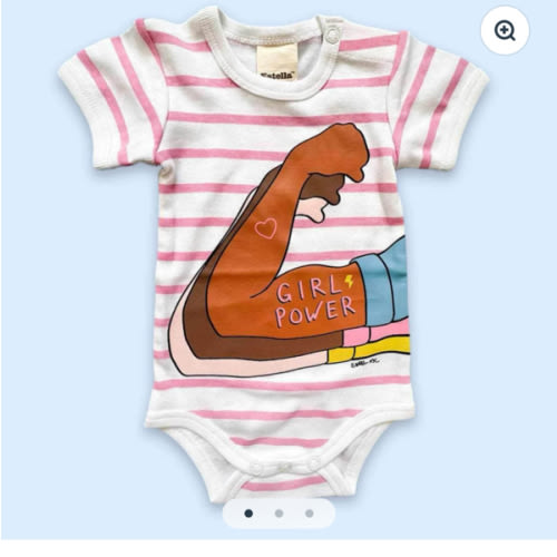 Girl Power Stripes Bodysuit