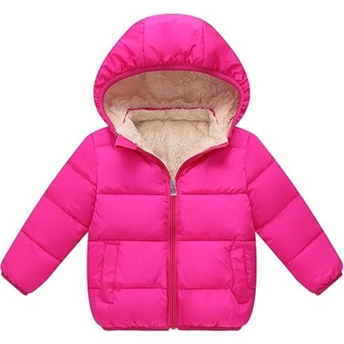 Baby Boys Thicken Winter Coat Toddler Girls Fleece Warm Hooded Jacket Clothes