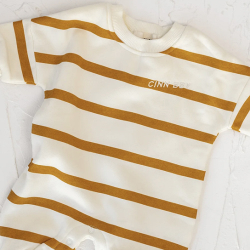 Lounge Suit - Mustard Stripe