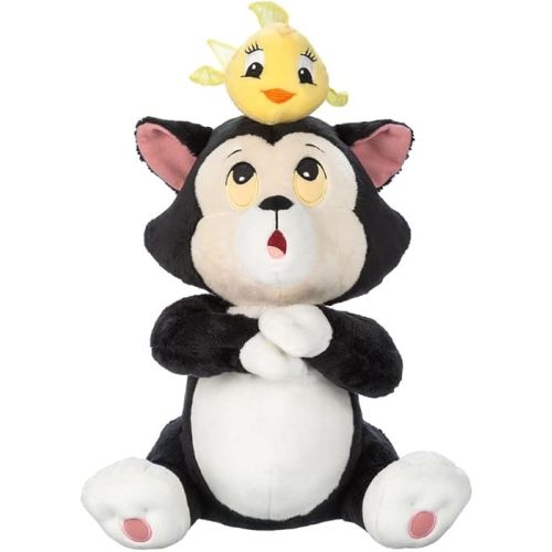 Disney Store Official Pinocchio 85th Anniversary Stuffed Animals - Figaro & Cleo Cat Plush - Embroidered Features, Organza Fins, Soft Huggable Stuffing - Disney Vault Collection Plushie