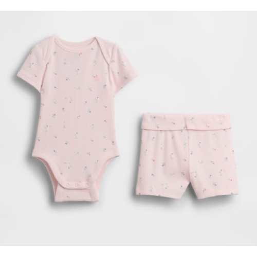 Baby Grow-With-Me TinyRib Short Set