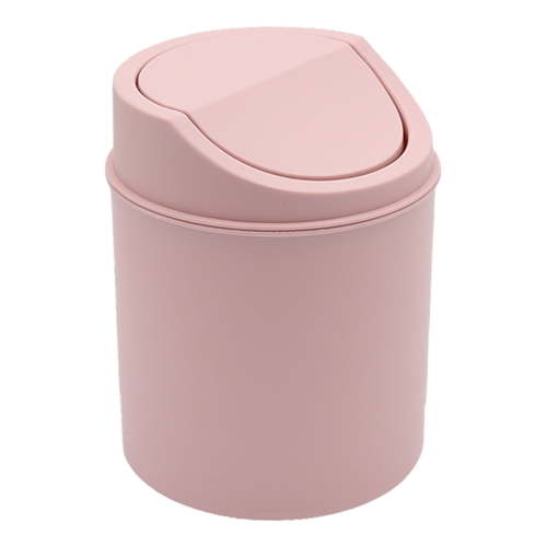 Desktop Mini Can with Swing Lid - Small Wastebasket for Office, Kitchen, Bathroom, Bedroom, Vanity Tabletop Tiny Garbage Bin