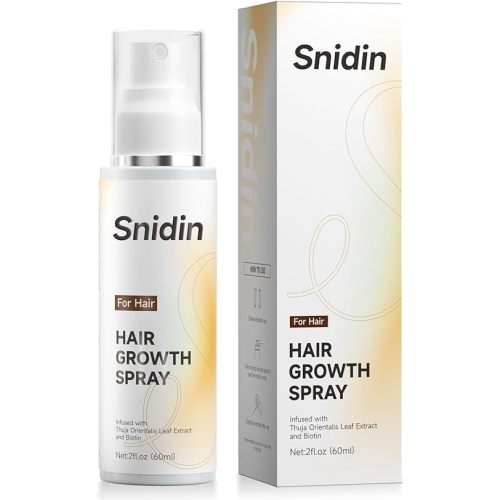 Hair Growth Spray, With Rosemary Oil and Biotin, Non-Greasy, Helps Prevent Hair Thinning & Hair Loss, for Scalp, 60ml Bottle