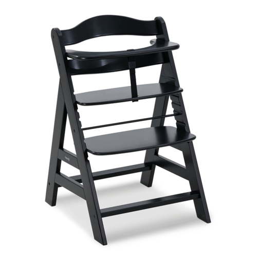 hauck Alpha+ Grow Along Adjustable Wooden Highchair, Beechwood, Black