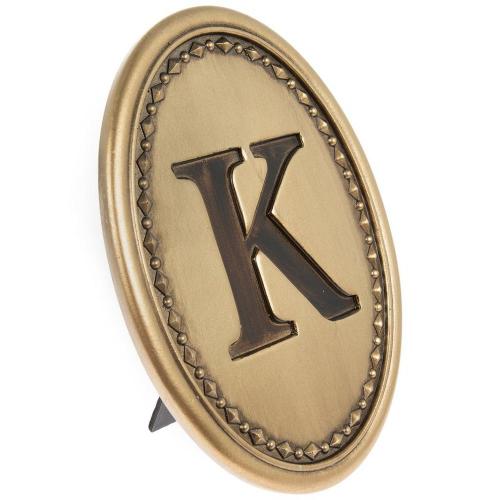 Gold Letter Oval Decor
