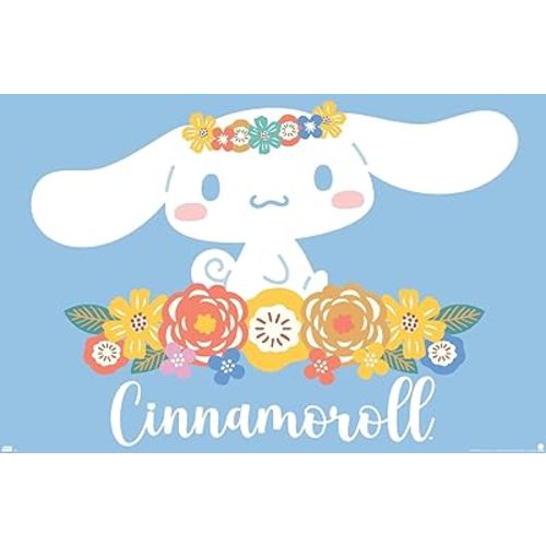 Hello Kitty and Friends: 24 Flowers - Cinnamoroll Wall Poster, 22.4L" x 14.7W", Premium Unframed Version