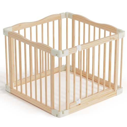 Halo - BlueWood® Baby Gate Playpen, Foldable, Paint-Free Baby Playpen