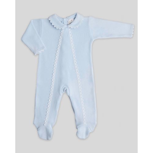 Cotton Peru Milan Special Lace Footie-Blue