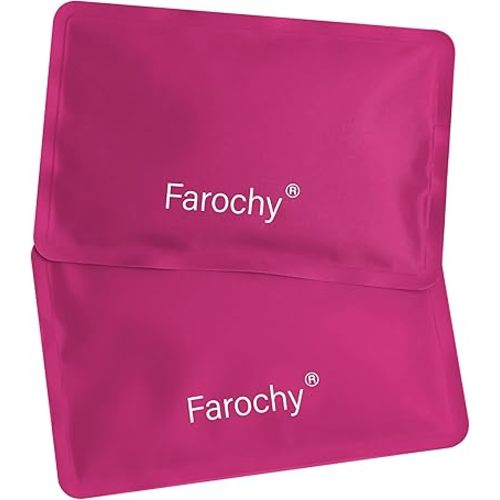 Blue - Farochy Reusable Ice Packs for Lunch Boxes - 2PCS Soft Ice Packs Freezer Packs for Cooler Gel Ice Packs, Keep Food Cold or Hot