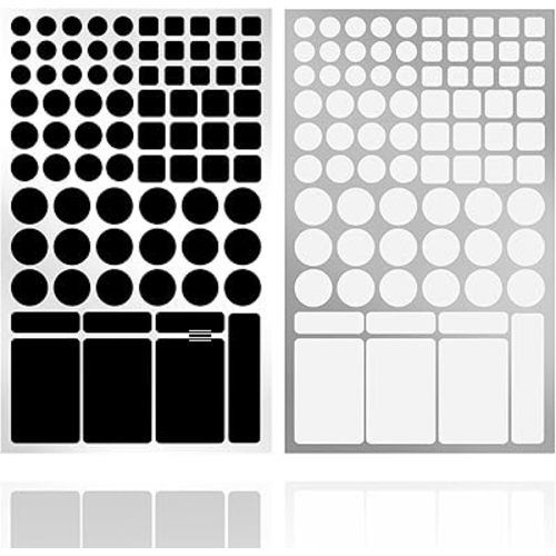 Light Blocking Stickers,Blackout Sticker for Electronic,2 Sheets Cover White and Black, LED Covers,100% Blocking(Cut-100% Blocking White and Black)