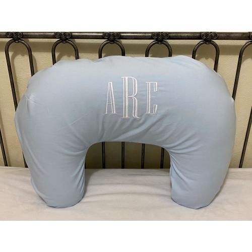 Light Pale Blue Nursing Pillow Cover, Baby Boy Nursing Pillow Cover