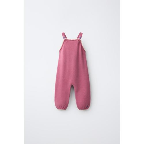 Embroidered Floral Knit Jumpsuit - Pink | ZARA United States
