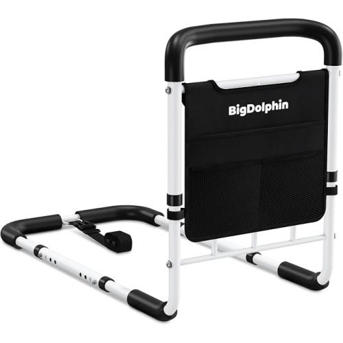 Bed Rails for Elderly Adults Safety, 350 LB Capacity, Model BS06 | ASTM Approved, Bed Cane with Non-Slip Ergonomic Handle & Storage Bag, Tool-Free, Adjustable Bed Railings for Seniors