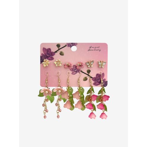 Sweet Society Pink Florals Earring Set