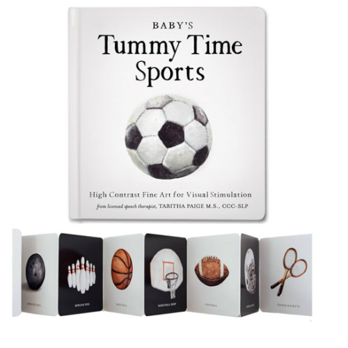 Baby's Tummy Time Sports: High-Contrast Fine Art for Visual Stimulation (Tabitha Paige Children's Book Series)