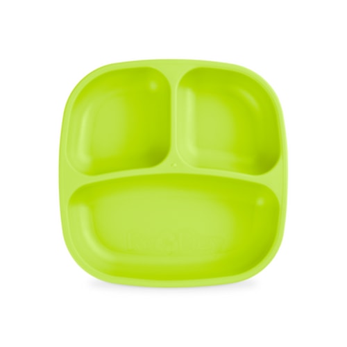 7" Divided Plate | Plastic Divided Dinner Plates | Toddler Plates – Re-Play