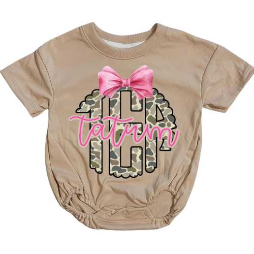 Camo Monogram Baby Romper