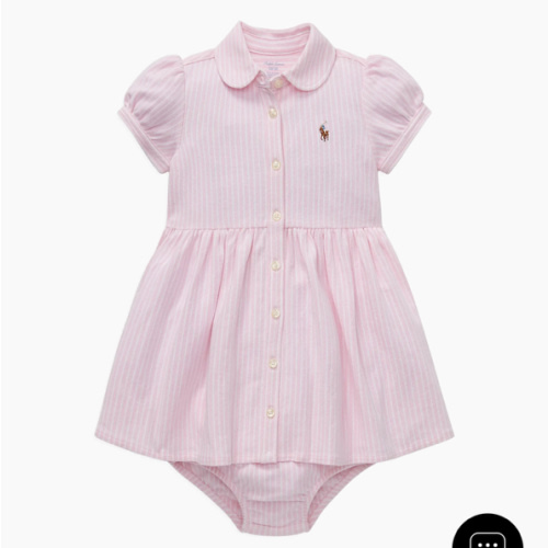 Polo Ralph Lauren Baby Girl's 2-Piece Oxford Shirtdress & Bloomers Set | Saks Fifth Avenue
