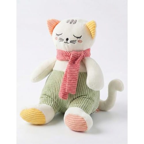 Furry Tales Lucy Cat – Soft Corduroy Plush Stuffed Animal for Toddlers & Kids – Cute Cuddly Cat Toy Perfect Christmas for Kids and Grandkids – 14 Inches