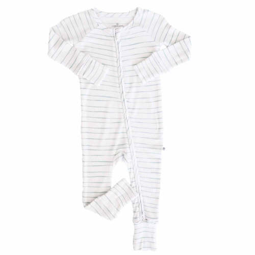 Sage's Stripes Bamboo Waffle Convertible Zip Romper