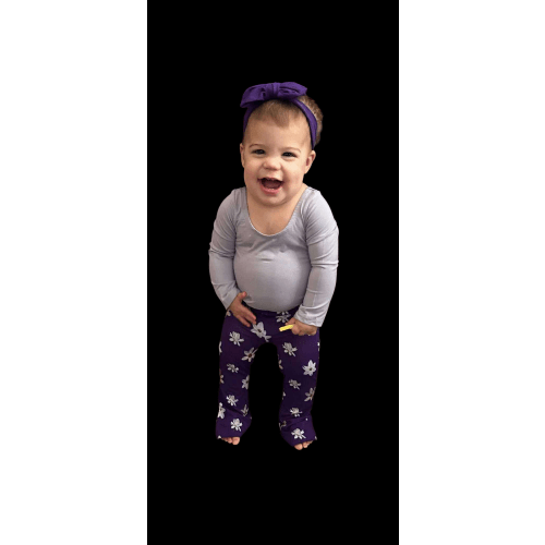 Twilight Blooms 2 piece bodysuit and bell bottom set