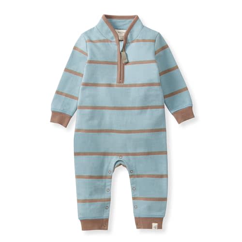 Burt's Bees Baby baby-boys 100% Organic Cotton One-piece Long Sleeve High Neck Jumpsuit Coveralls