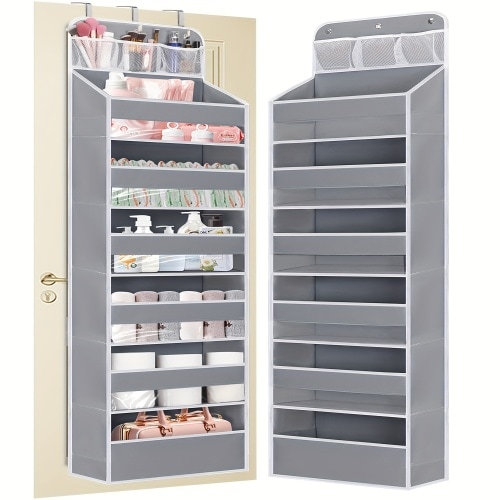 Over Door Hanging Organizer, No Tilt Baby Closet Organizer for Diaper Kids Toys Shoes Over Door Storage Organizer with 6 Large Capacity Pockets for Ne