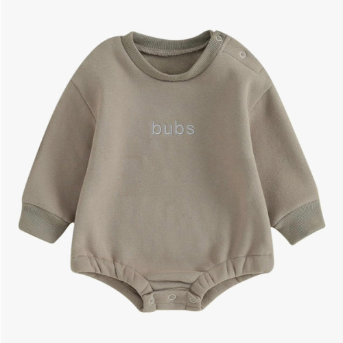 “Bubs” Bubble Romper - Grey | 0-3 or 3-6 months