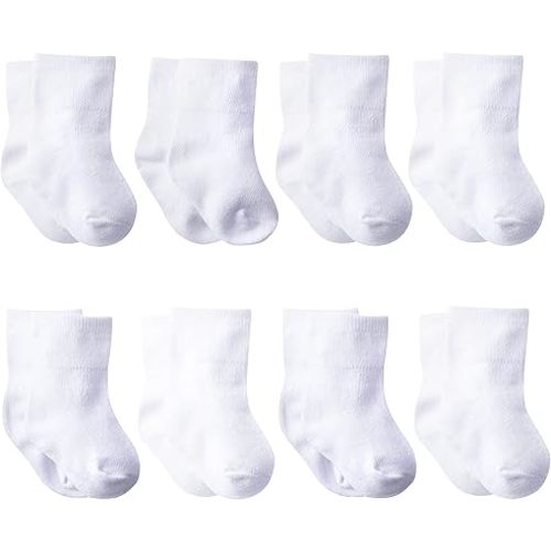 Gerber Unisex-Baby 8-Pack Wiggle-Proof Jersey Ankle Socks